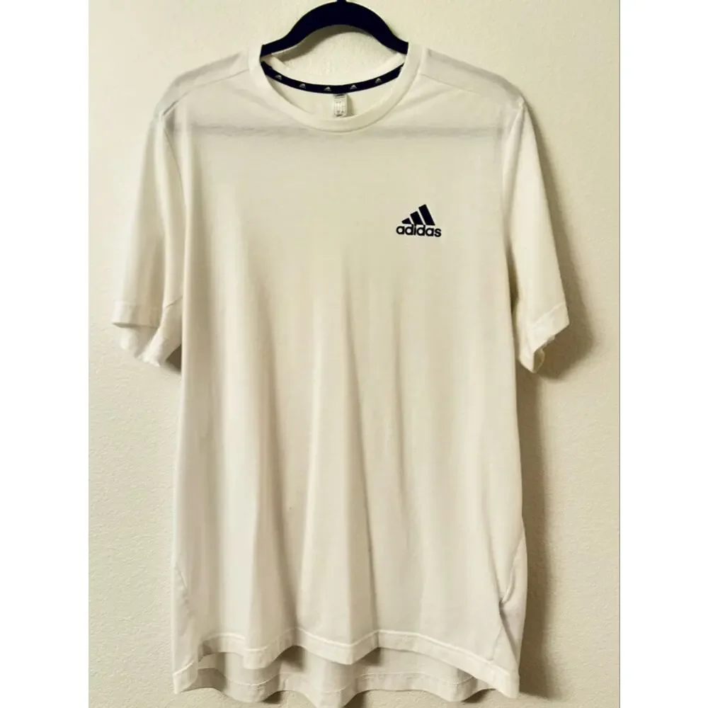 Adidas Essentials T-Shirt Men's Large White Athletic Training Tee